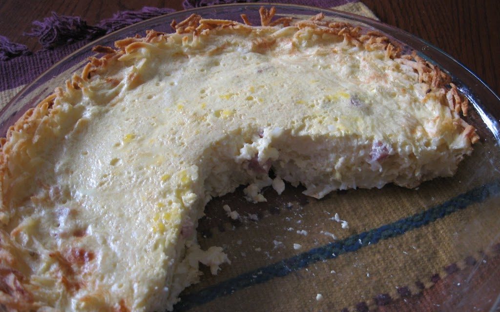 Quiche with a potato crust