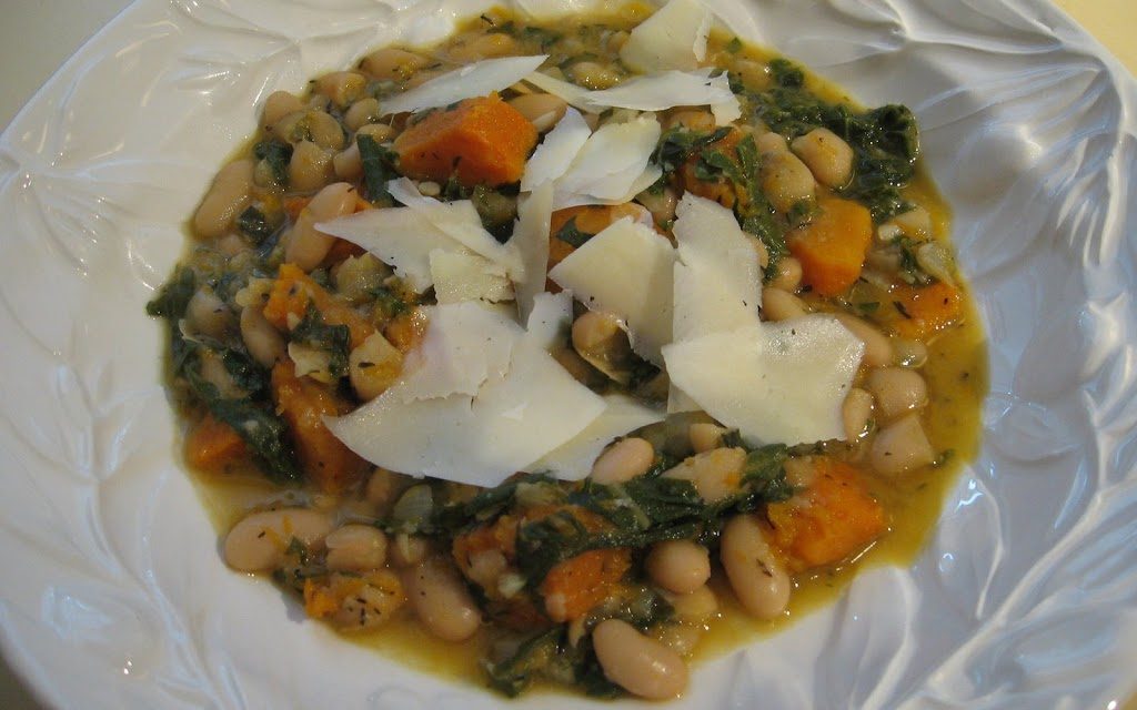 White Bean, Butternut Squash and Chard Stew