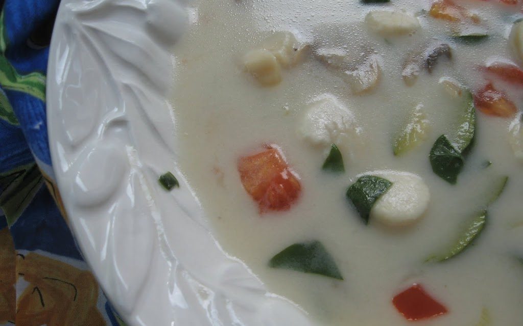 Asian Scallop Soup with Ginger, Coconut and Lime