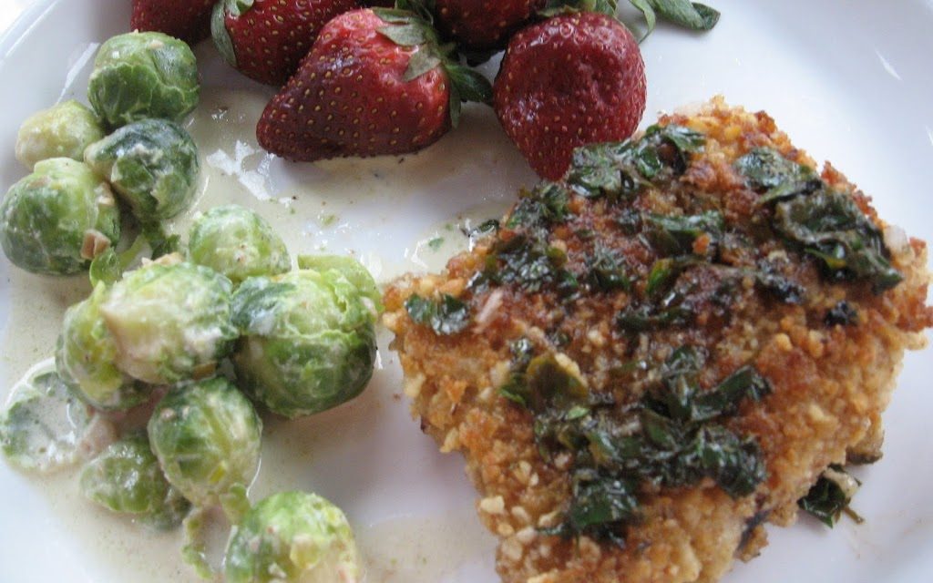 Nut-Crusted Grouper with, uh, Flambe Sauce