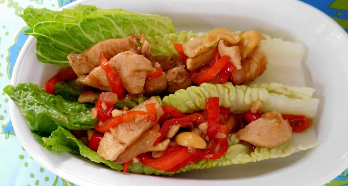 Cashew Chicken Lettuce Tacos