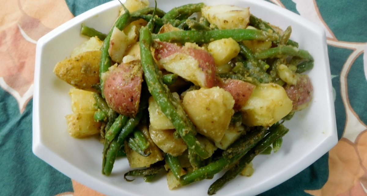 Pesto Potatoes and Green Beans