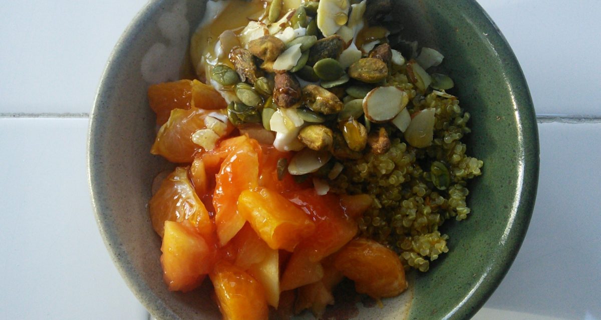 Quinoa With Papaya, Orange and Honey