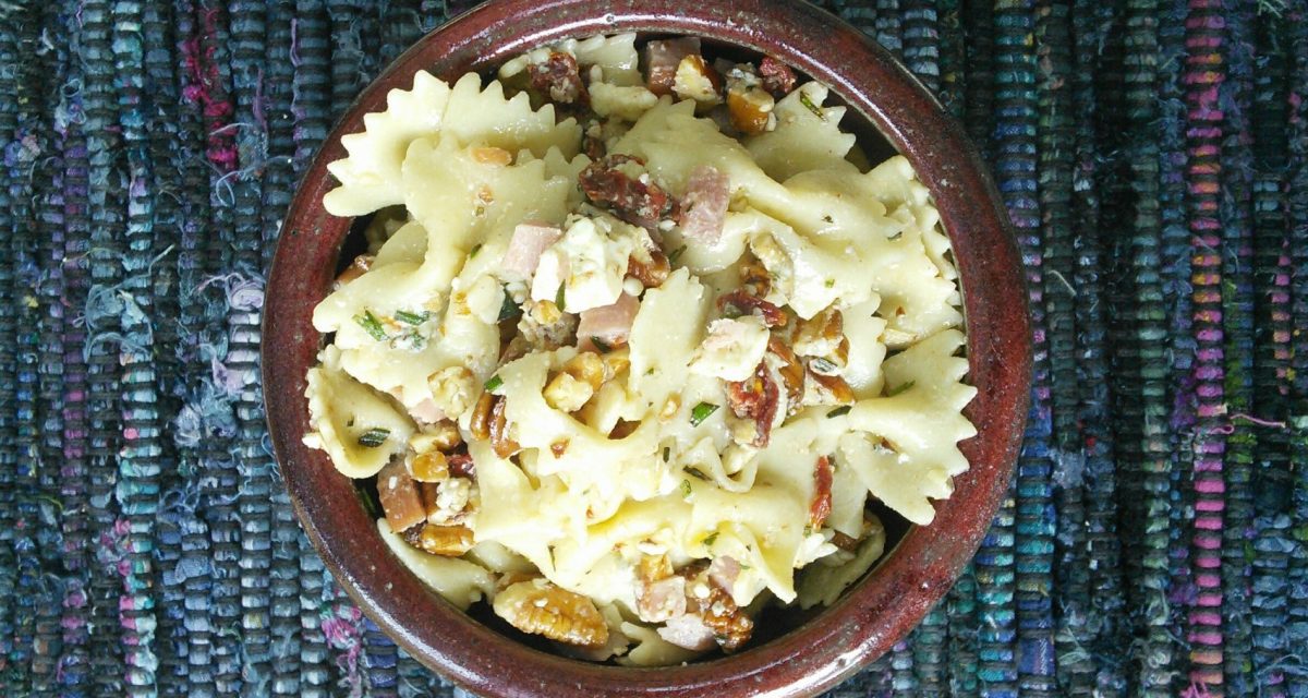 Ham, Pecan and Blue Cheese Pasta Salad