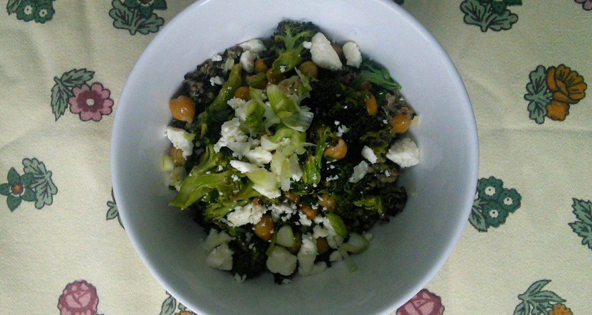 Roasted Broccoli and Chickpea Quinoa Bowls